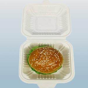 Bio Cornstarch 6 Inch Burger Box White