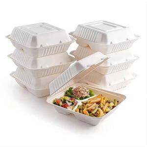 Sugarcane Bagasse Clamshell 9 Inch 3com